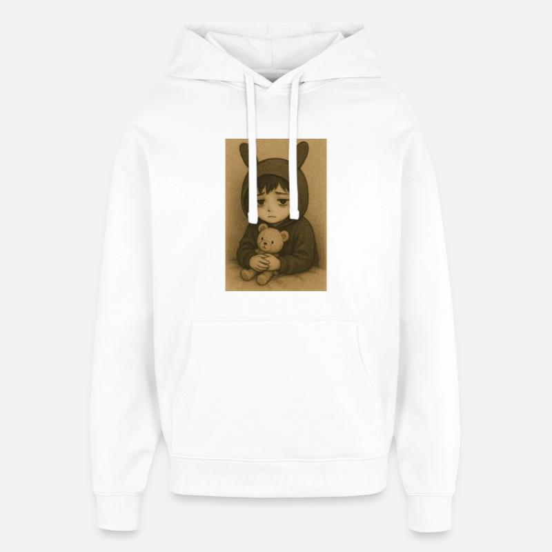 « Riku » - Sweat à capuche unisexe Stanley/Stella Oversized - blanc