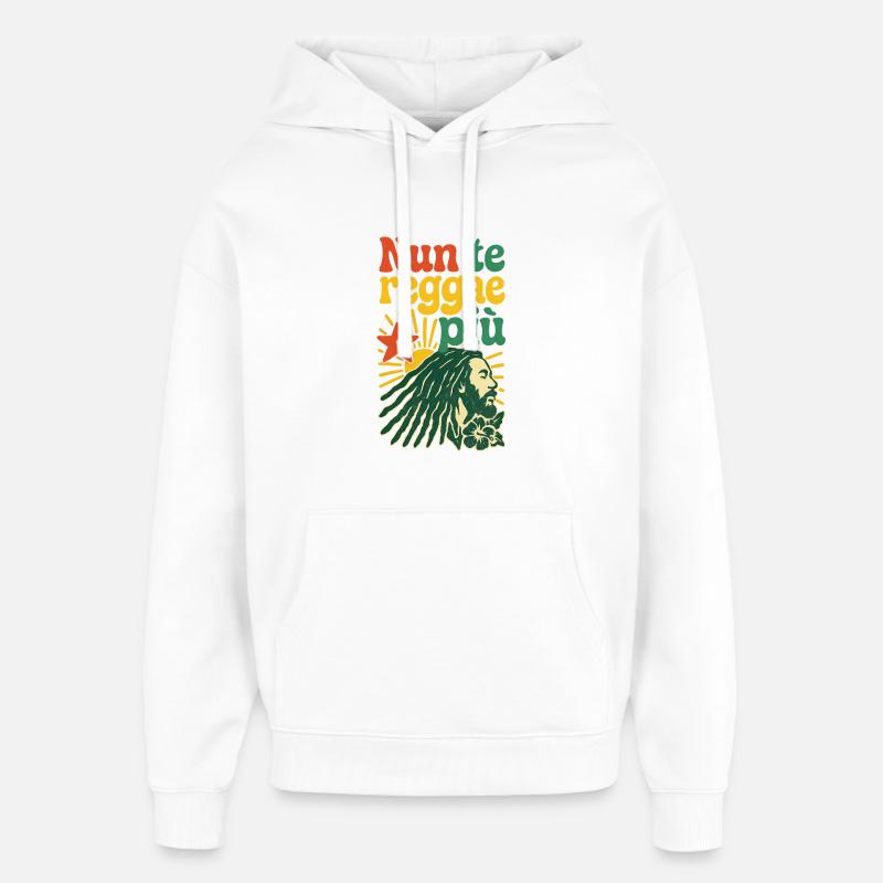 Rasta Reggae Design mit positiver Botschaft - Oversized Unisex Hoodie von Stanley/Stella - Weiß
