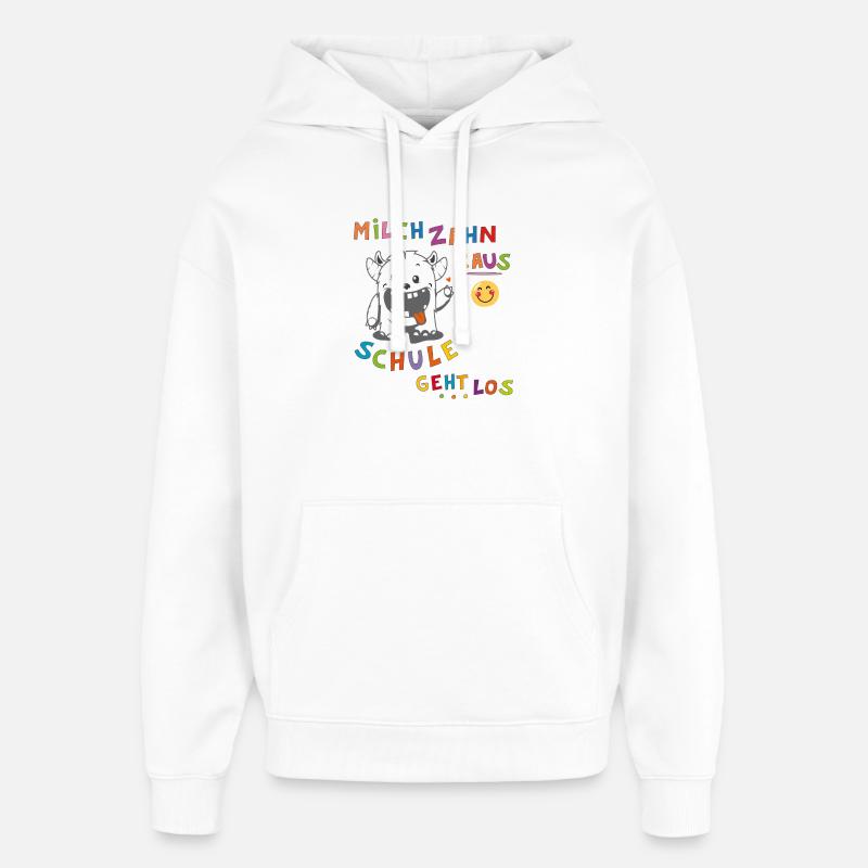 Monstre d’inscription à l’école - Sweat à capuche unisexe Stanley/Stella Oversized - blanc