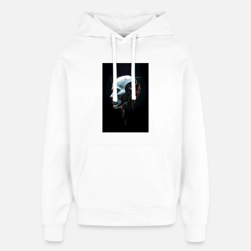 MAD-MND : Machine - Sweat à capuche unisexe Stanley/Stella Oversized - blanc