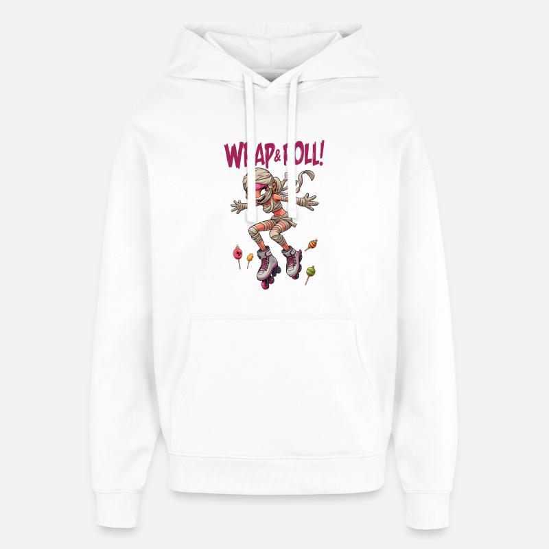 Cutie Roller Derby Momie - Halloween - Sweat à capuche unisexe Stanley/Stella Oversized - blanc