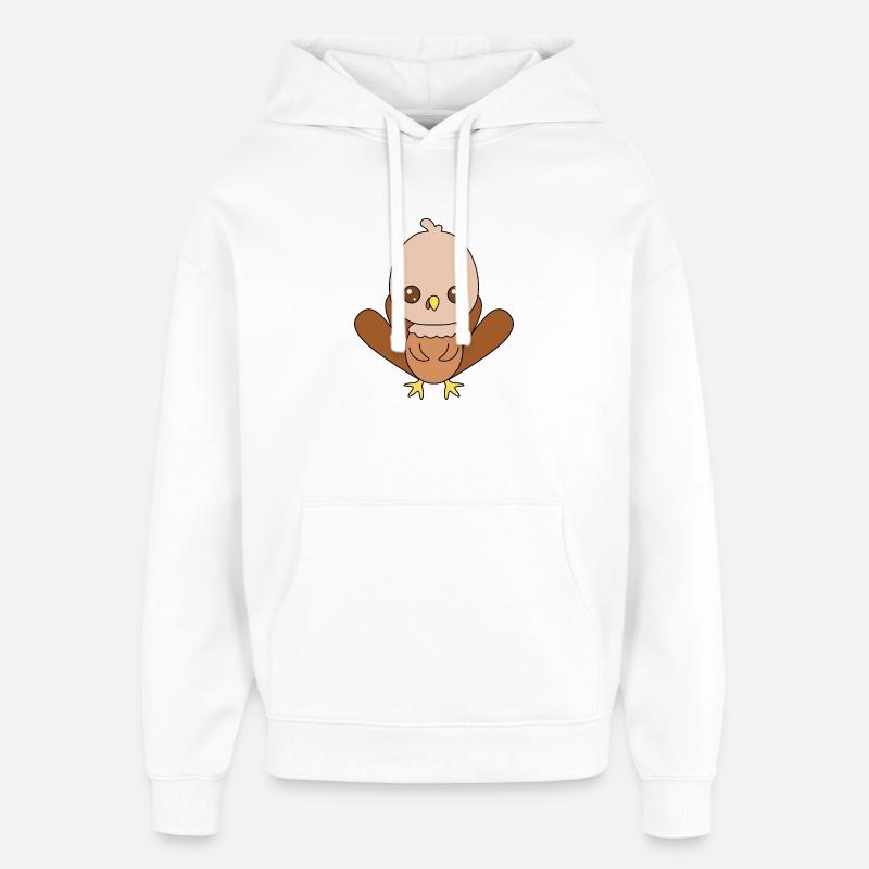 Conception de personnage de dinde mignonne - Sweat à capuche unisexe Stanley/Stella Oversized - blanc