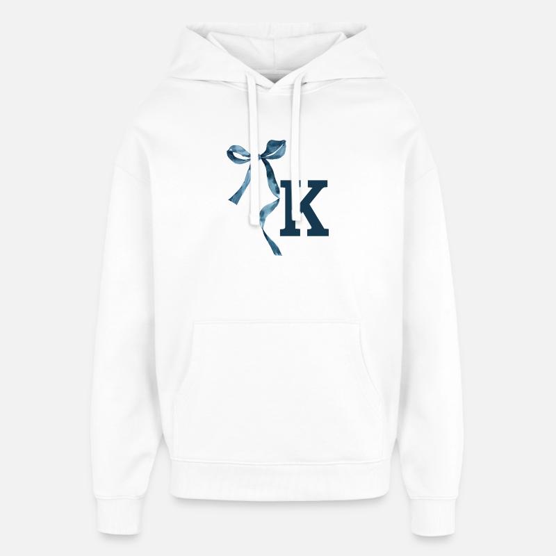 Monogramme k idée cadeau  - Sweat à capuche unisexe Stanley/Stella Oversized - blanc