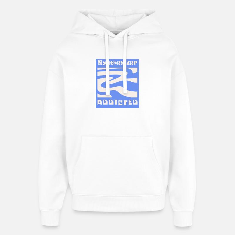 Synthesizer addicted Synth Modular - Oversized Unisex Hoodie by Stanley/Stella - white