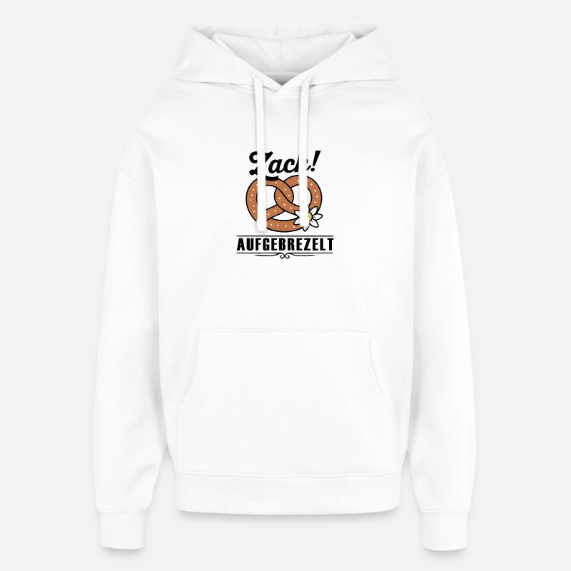 Zack aufbrezelt – Tracht & Volksfest Spruch - Sweat à capuche unisexe Stanley/Stella Oversized - blanc