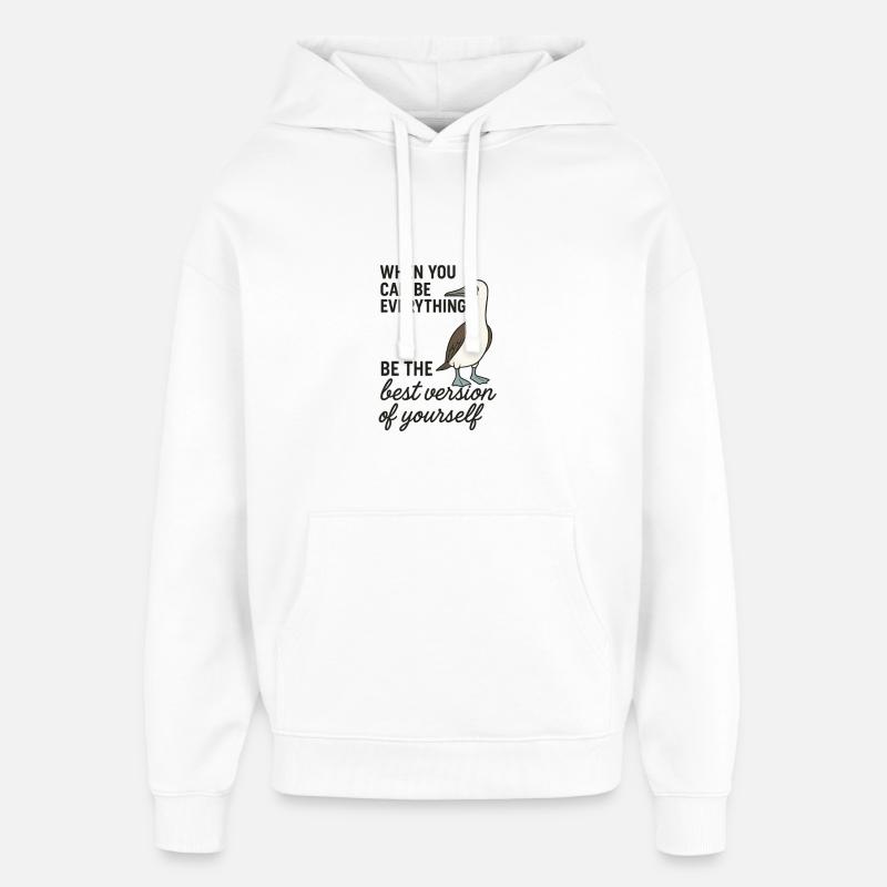 Fous à pieds bleus - Meilleure version - Sweat à capuche unisexe Stanley/Stella Oversized - blanc