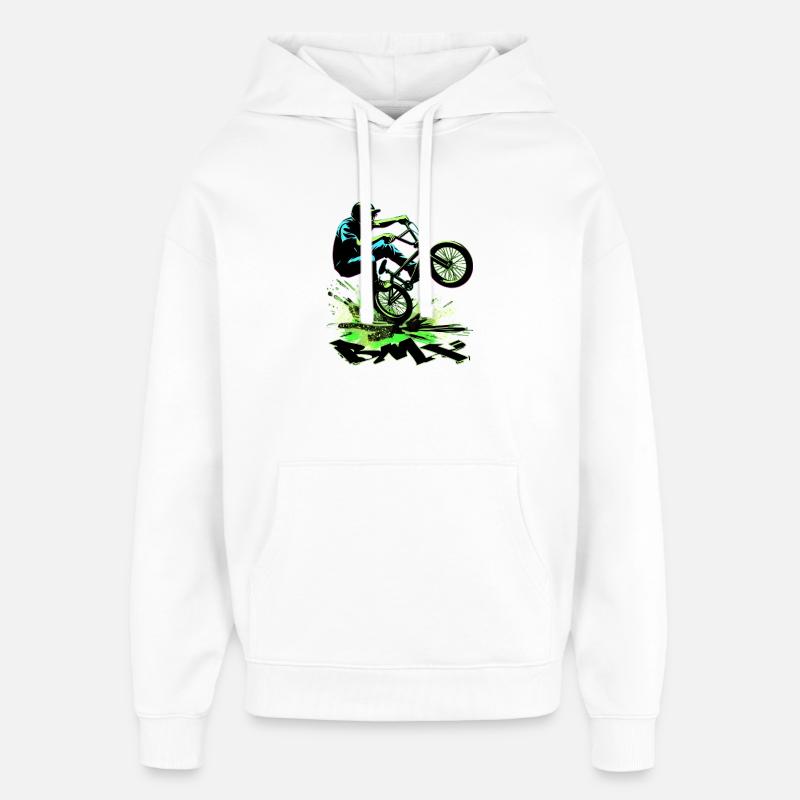 Vélo BMX - Sweat à capuche unisexe Stanley/Stella Oversized - blanc