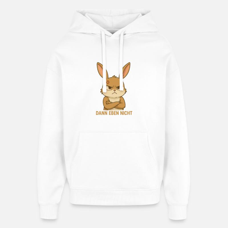 Grumpy Bunny - Oversized Unisex Hoodie by Stanley/Stella - white