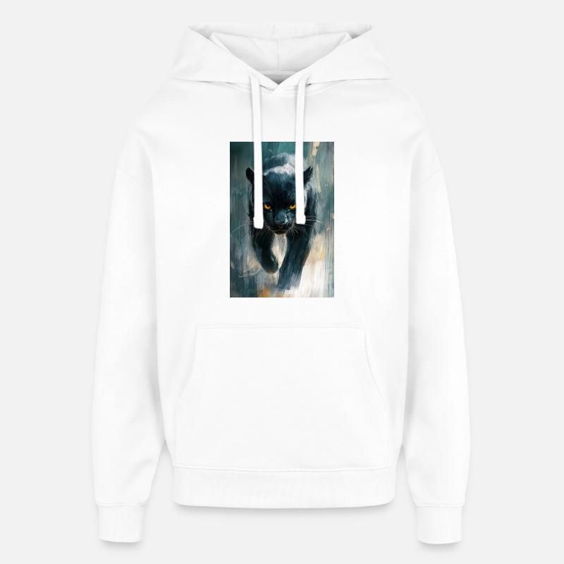 Illustration eines Panthers - Oversized Unisex Hoodie von Stanley/Stella - Weiß