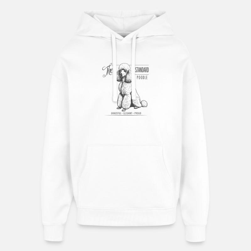 Caniche standard Élégance et fierté - Sweat à capuche unisexe Stanley/Stella Oversized - blanc