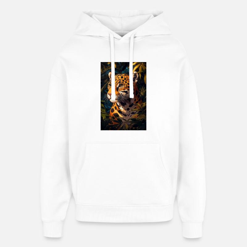 Illustration eines Jaguars - Oversized Unisex Hoodie von Stanley/Stella - Weiß