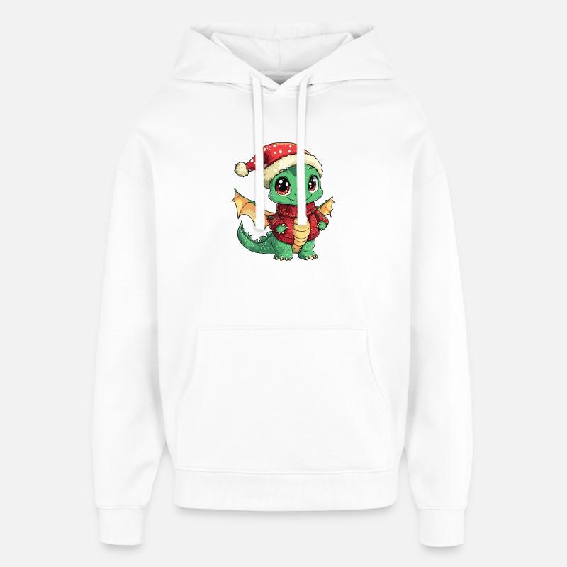 Noël du dragon - Sweat à capuche unisexe Stanley/Stella Oversized - blanc