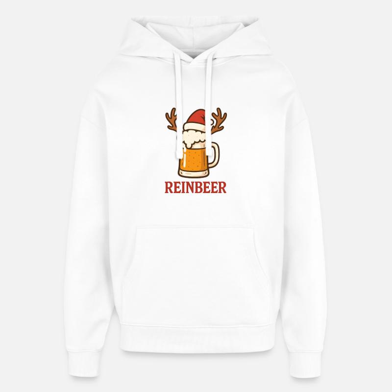 Bière de Noël - Sweat à capuche unisexe Stanley/Stella Oversized - blanc