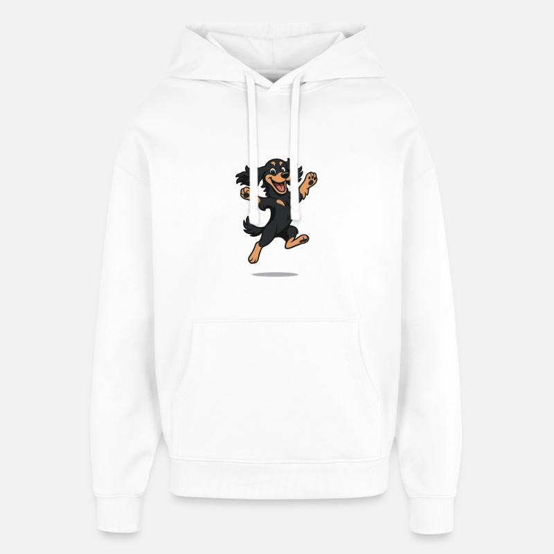 Hüpfender Cartoon Cocker Spaniel - Oversized Unisex Hoodie von Stanley/Stella - Weiß