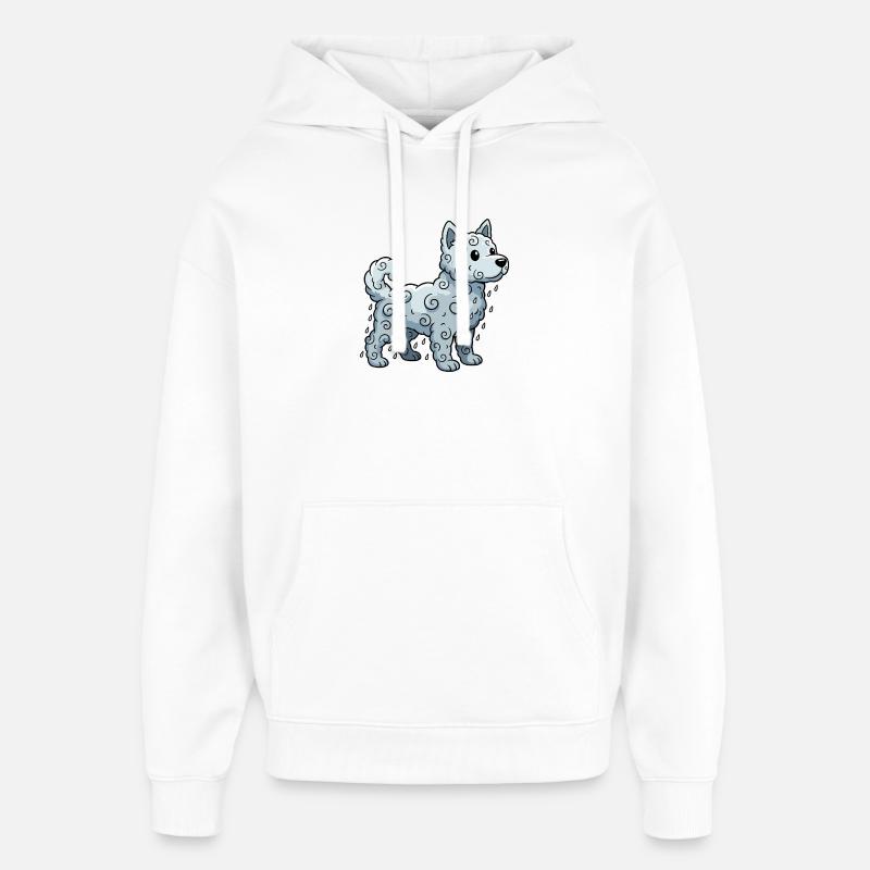 Cloud Dog Flow Douce - Sweat à capuche unisexe Stanley/Stella Oversized - blanc