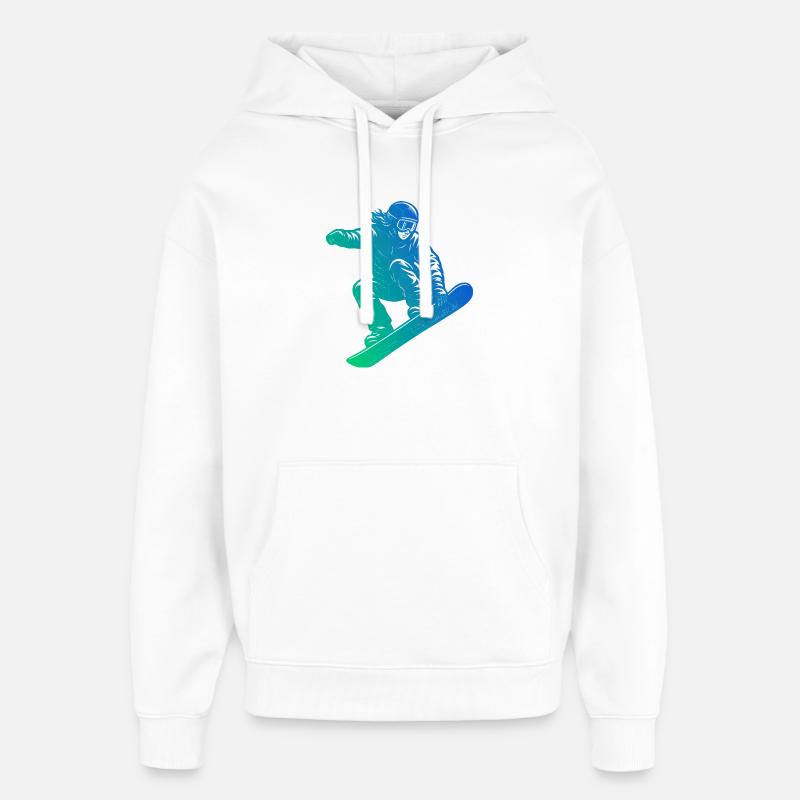 Déclaration directe sur le snowboard - Sweat à capuche unisexe Stanley/Stella Oversized - blanc