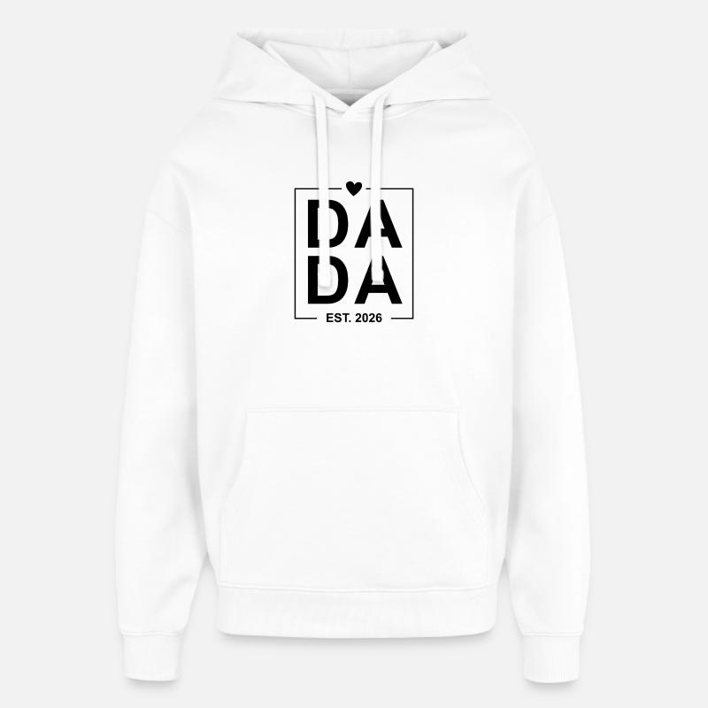 Dada Est. 2026 - Sweat à capuche unisexe Stanley/Stella Oversized - blanc