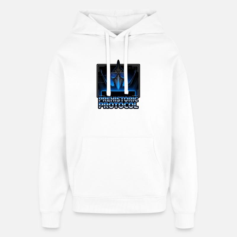 Ancient Protocol Neon - Oversized Unisex Hoodie by Stanley/Stella - white