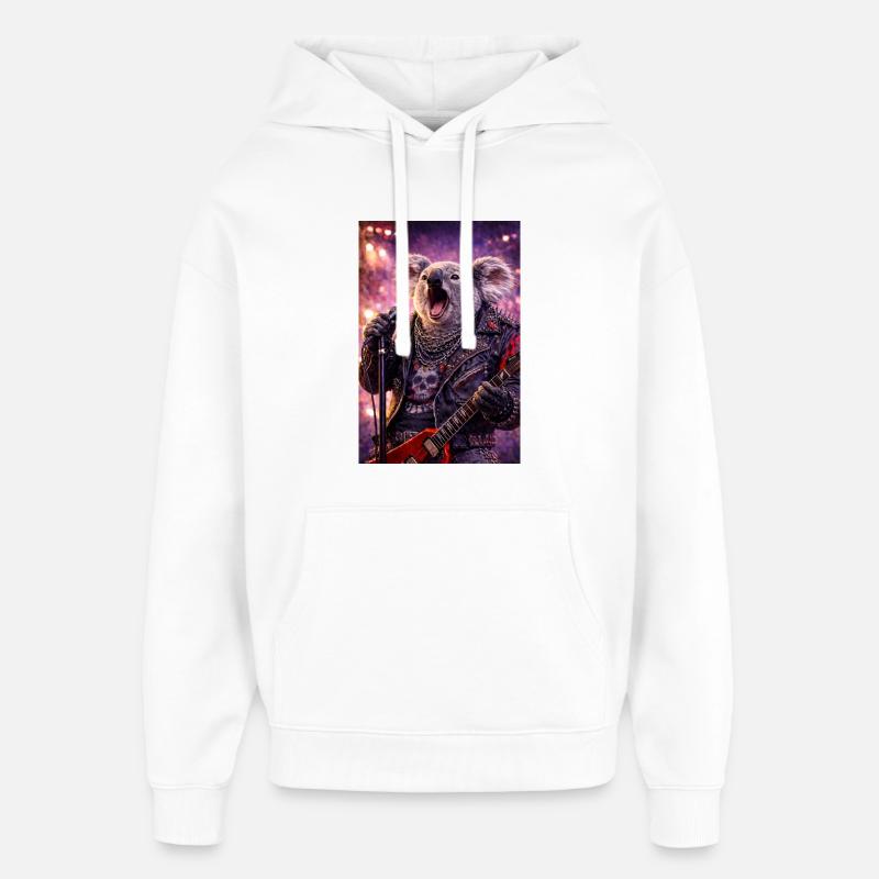 RockyZoo2 - Sweat à capuche unisexe Stanley/Stella Oversized - blanc
