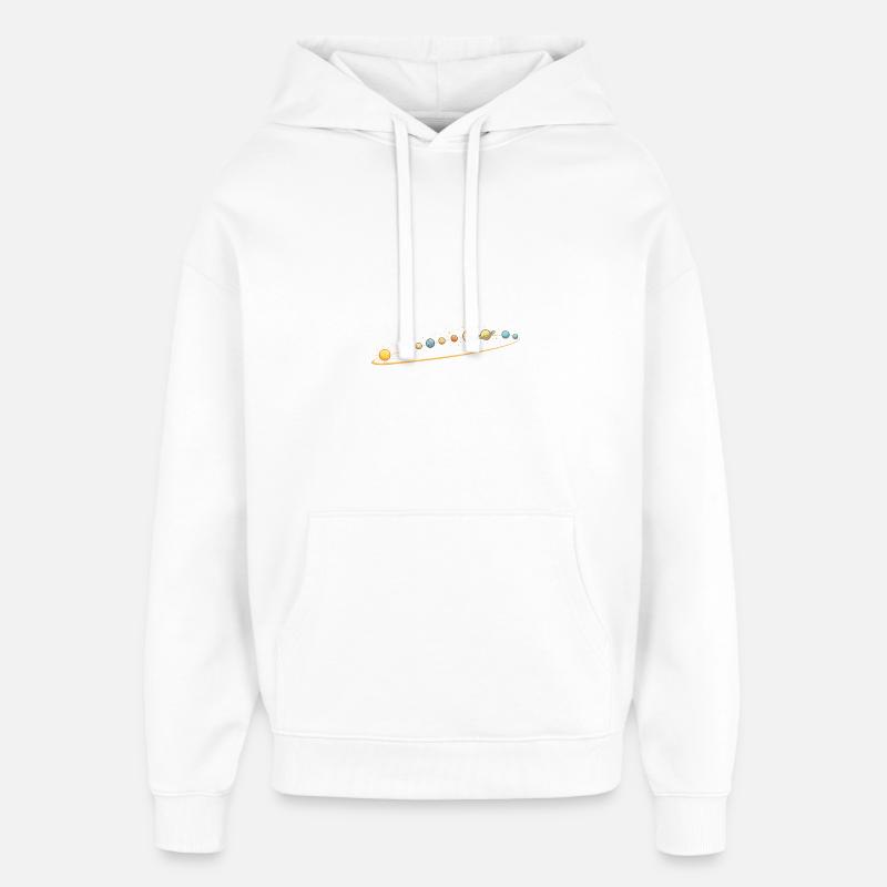 Système solaire - Sweat à capuche unisexe Stanley/Stella Oversized - blanc