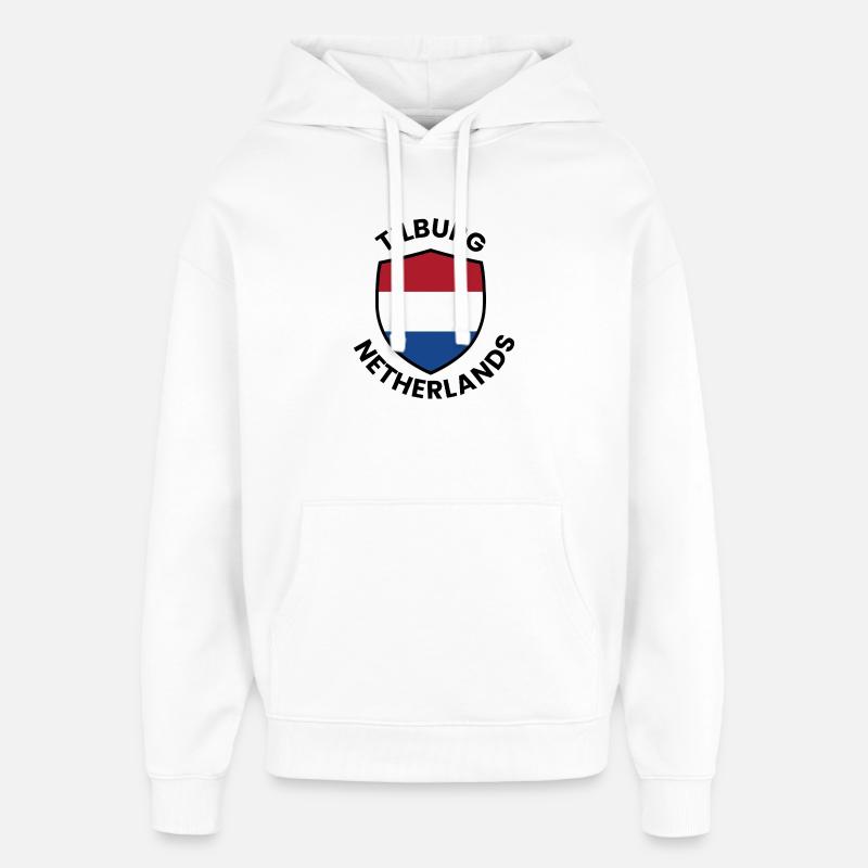 Bouclier de Tilburg, Pays-Bas - Sweat à capuche unisexe Stanley/Stella Oversized - blanc