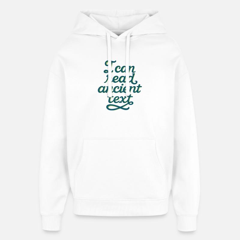 T-shirt en écriture ancienne - Sweat à capuche unisexe Stanley/Stella Oversized - blanc