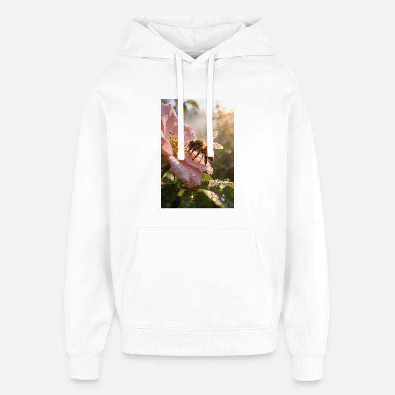 Rosée du matin - Sweat à capuche unisexe Stanley/Stella Oversized - blanc
