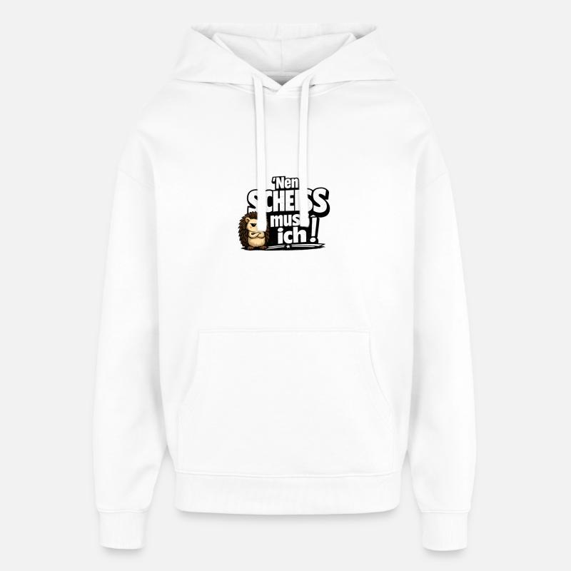 Nen Scheiss Muss Ich Igel - Oversized Unisex Hoodie von Stanley/Stella - Weiß