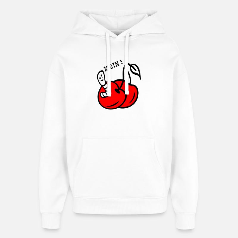 Kirschen mit Wurm - Oversized Unisex Hoodie von Stanley/Stella - Weiß