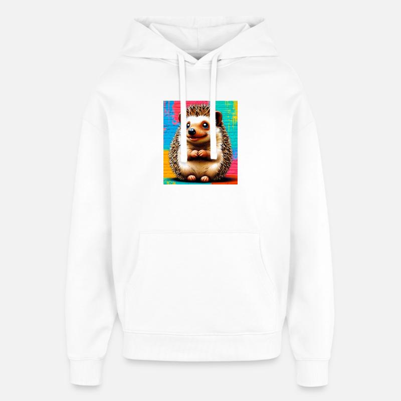 Igel - Oversized Unisex Hoodie von Stanley/Stella - Weiß