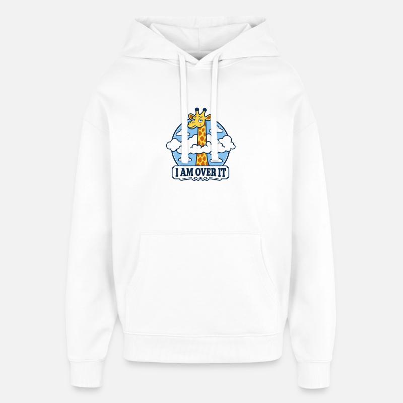 Giraffe Leave-it-behind - Oversized Unisex Hoodie by Stanley/Stella - white