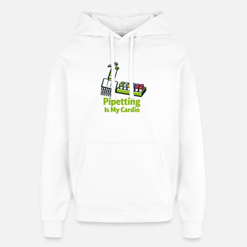 Pipetting Is My Cardio - Oversized Unisex Hoodie von Stanley/Stella - Weiß