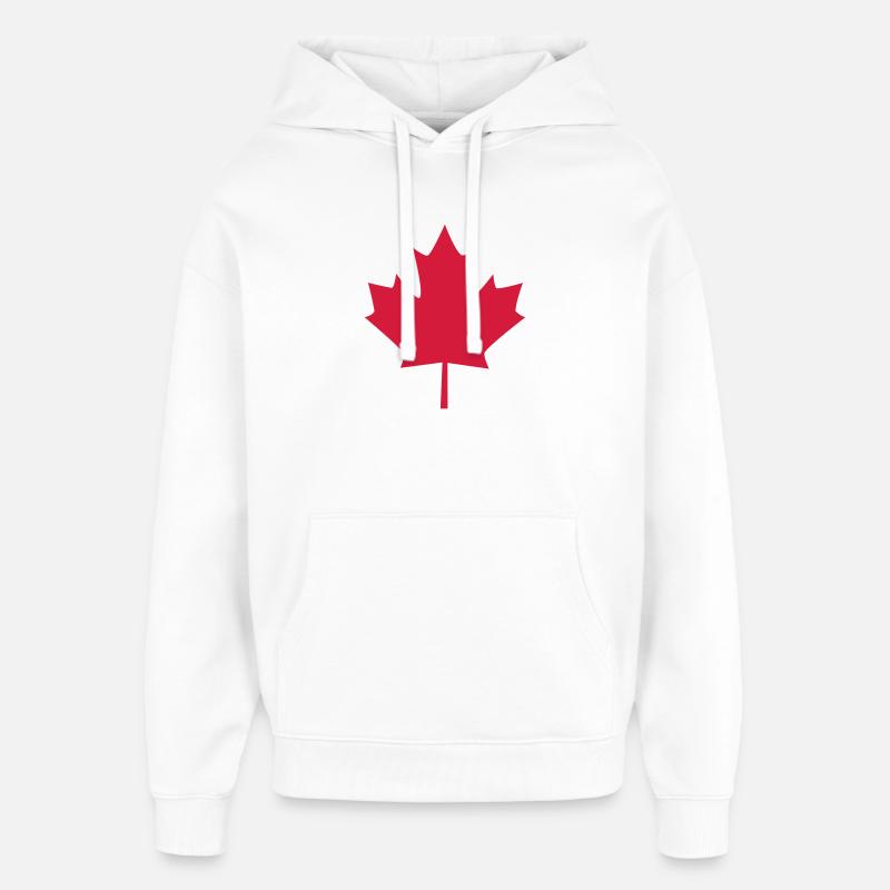 Quitte le Canada - Sweat à capuche unisexe Stanley/Stella Oversized - blanc