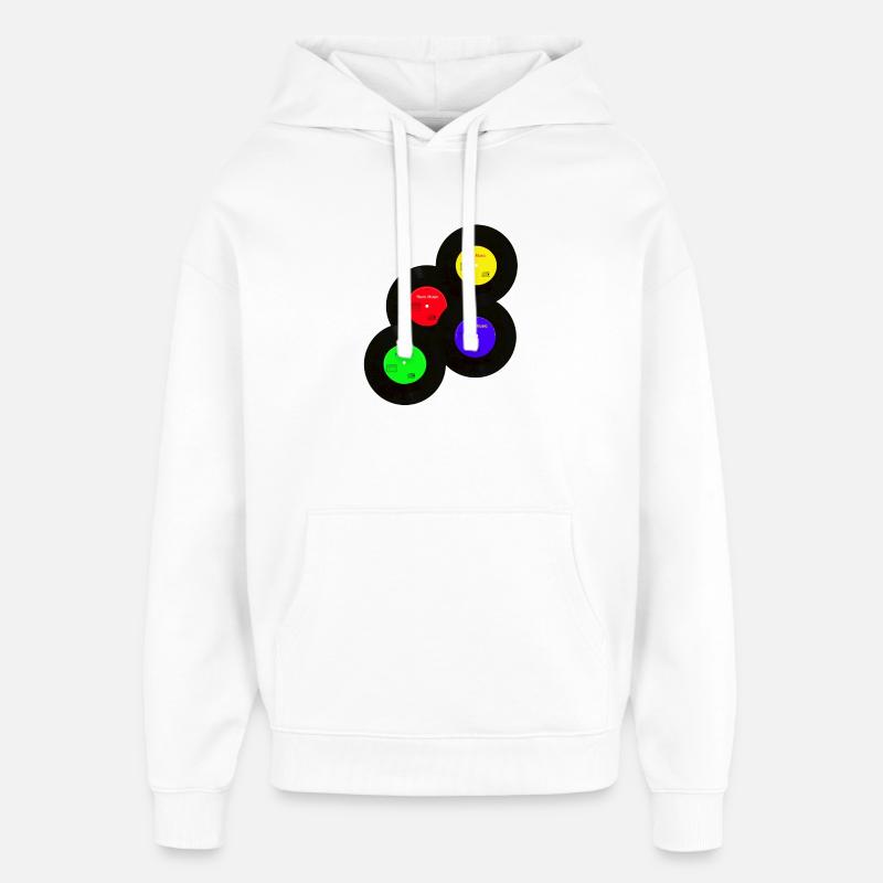 Vinyles Musique Jazz Rock Pop - Sweat à capuche unisexe Stanley/Stella Oversized - blanc