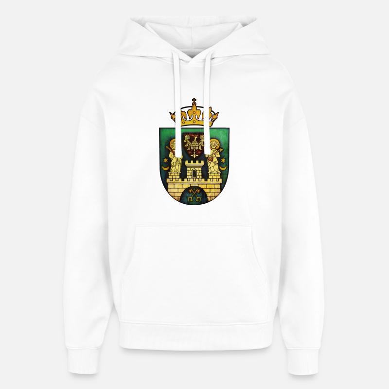 Poznań - Sweat à capuche unisexe Stanley/Stella Oversized - blanc