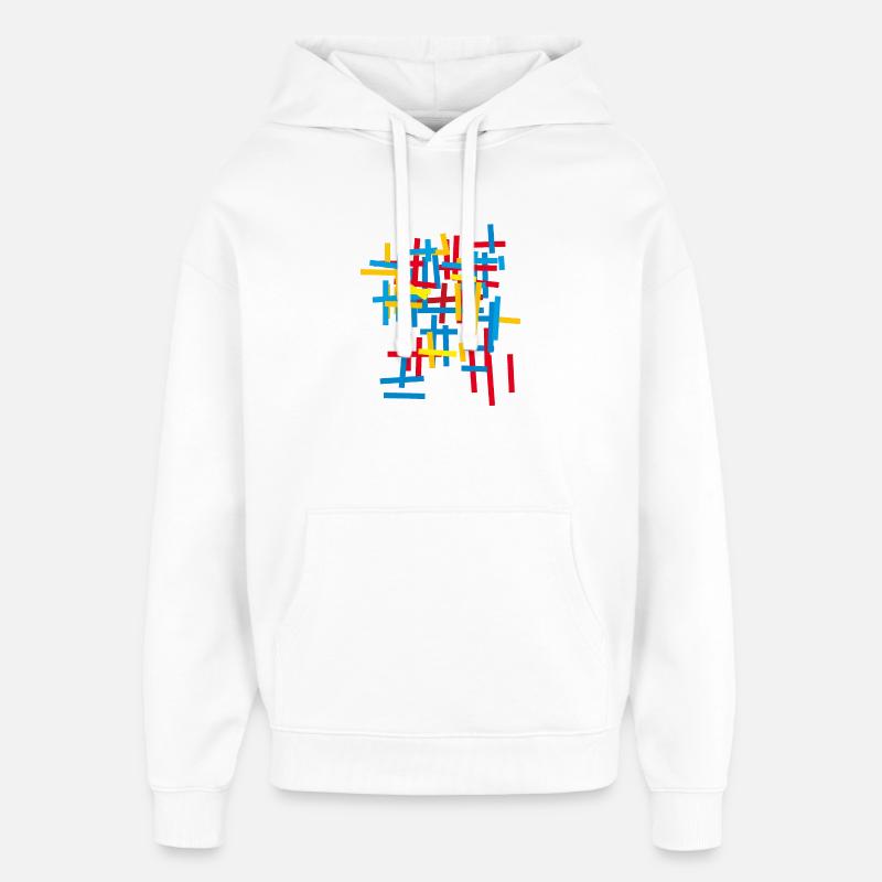 Abstrait - Motifs / Bauhaus - Sweat à capuche unisexe Stanley/Stella Oversized - blanc