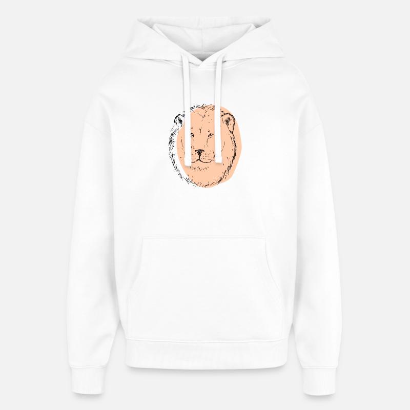 Léon Art - Sweat à capuche unisexe Stanley/Stella Oversized - blanc