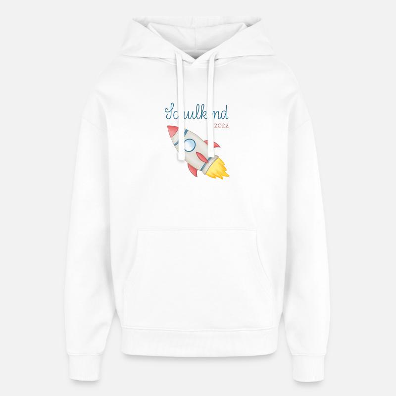 Écolier 2022 Rocket - Sweat à capuche unisexe Stanley/Stella Oversized - blanc