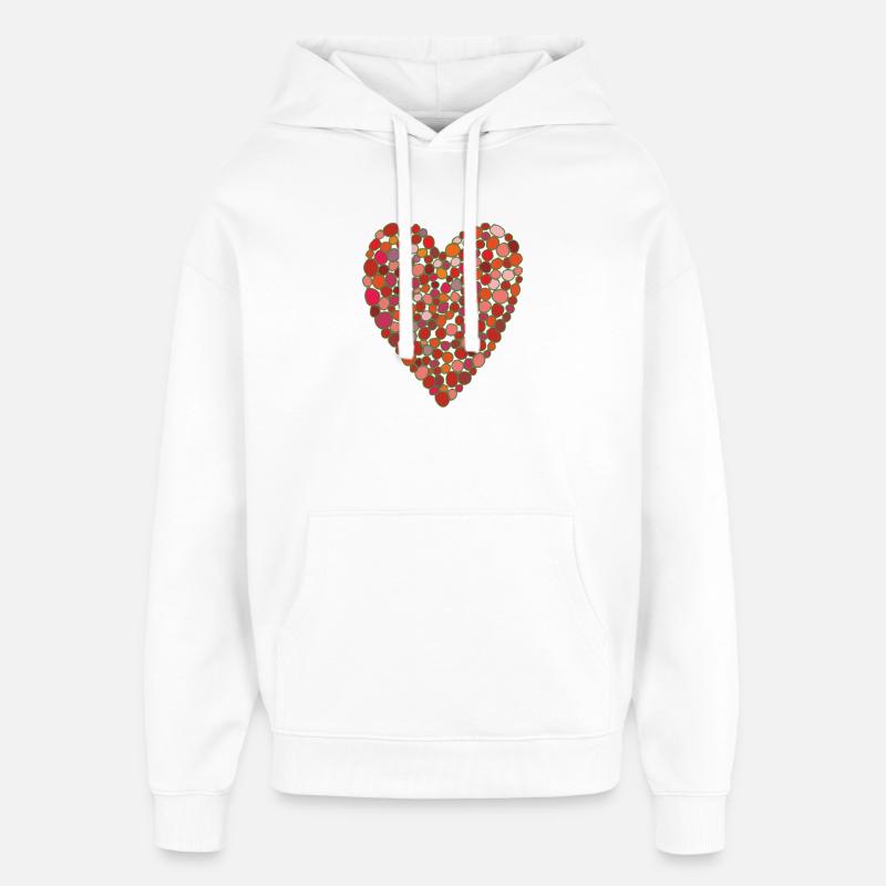bubble herz - Oversized Unisex Hoodie von Stanley/Stella - Weiß
