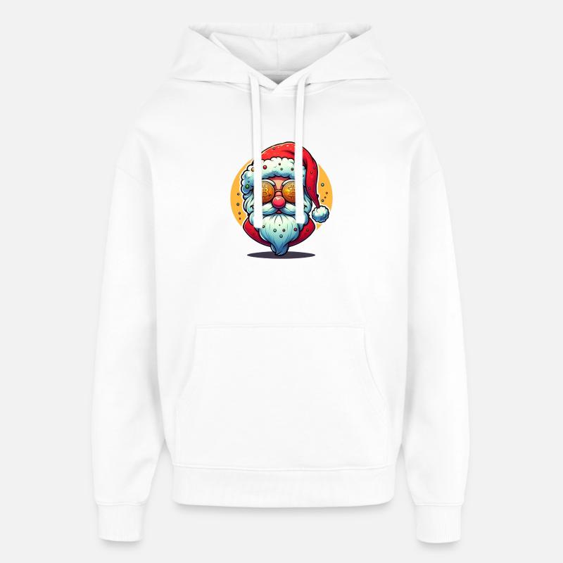 Crypto Claus - Sweat à capuche unisexe Stanley/Stella Oversized - blanc