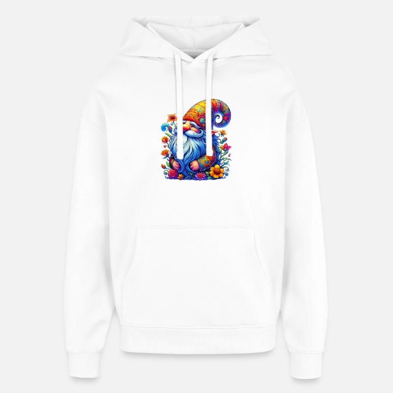 Elfe gobelin gnome - Sweat à capuche unisexe Stanley/Stella Oversized - blanc