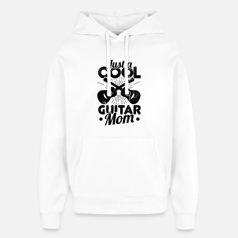 Maman Guitare - Sweat à capuche unisexe Stanley/Stella Oversized - blanc