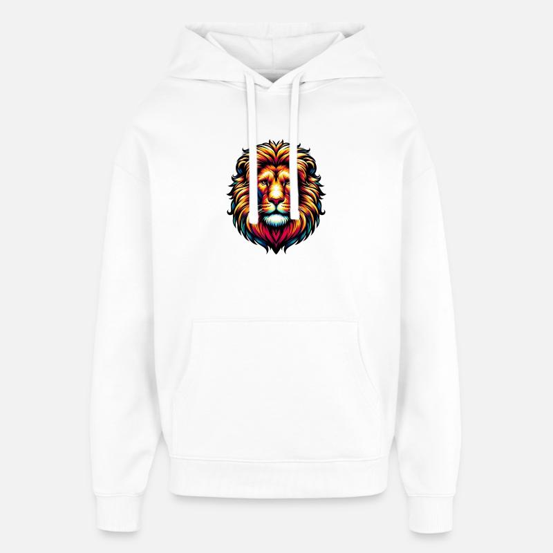 Lion - Sweat à capuche unisexe Stanley/Stella Oversized - blanc