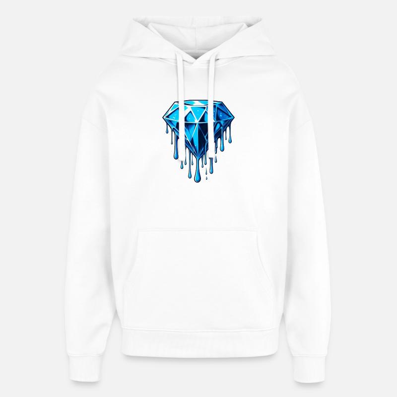 Diamant - Sweat à capuche unisexe Stanley/Stella Oversized - blanc