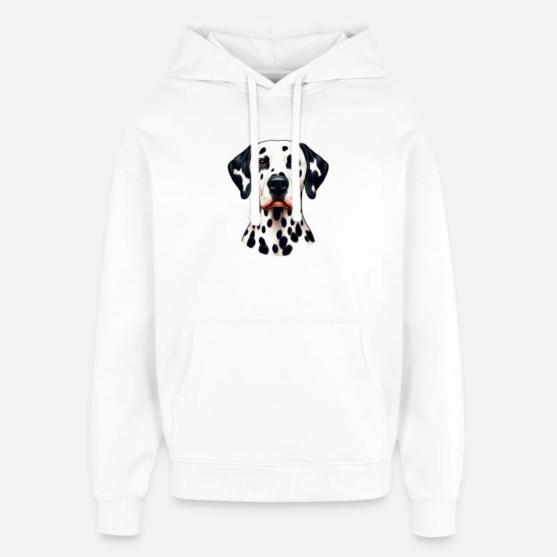 Chien dalmatien - Sweat à capuche unisexe Stanley/Stella Oversized - blanc