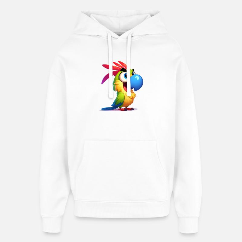 Perroquet - Sweat à capuche unisexe Stanley/Stella Oversized - blanc