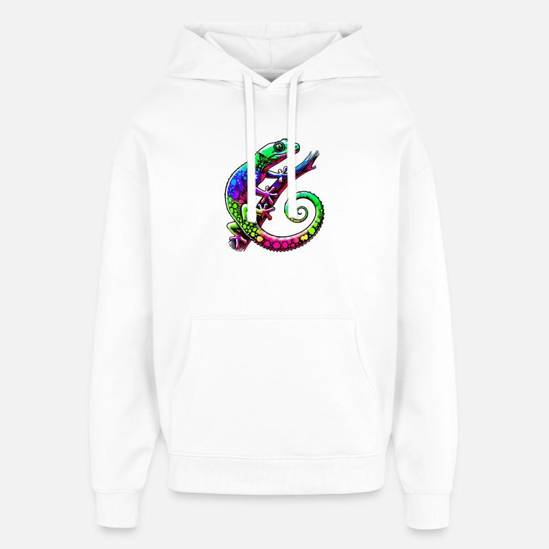 Gecko - Sweat à capuche unisexe Stanley/Stella Oversized - blanc
