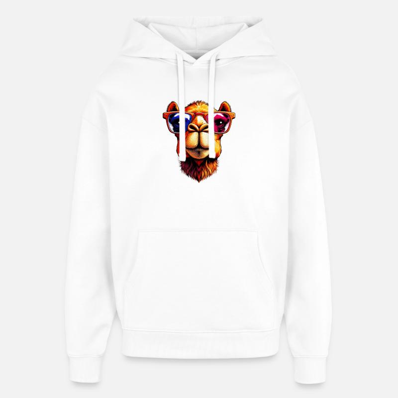 Kamel - Oversized Unisex Hoodie von Stanley/Stella - Weiß