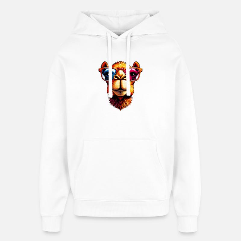 Kamel - Oversized Unisex Hoodie von Stanley/Stella - Weiß