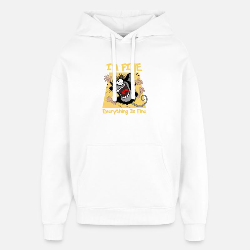 Souris trépidante - Sweat à capuche unisexe Stanley/Stella Oversized - blanc